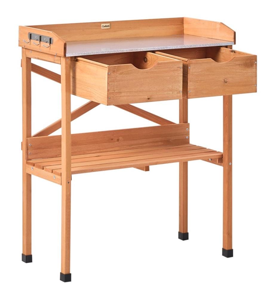 Table de rempotage RAVANUSA Bois de sapin 77 cm 37 cm Marron clair