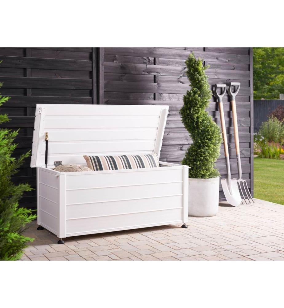 Coffre de rangement CAMPALTO 113 cm 50 cm Blanc