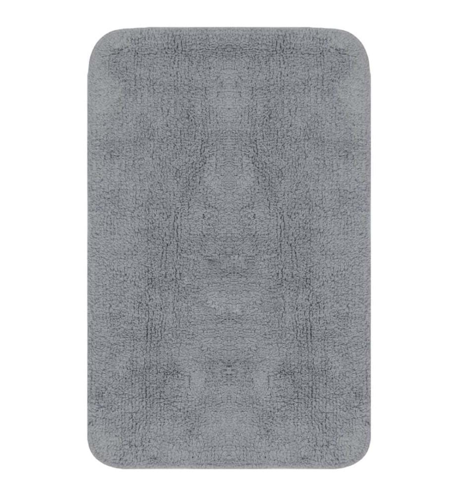 Badematten-Set 3-tlg. Stoff Grau