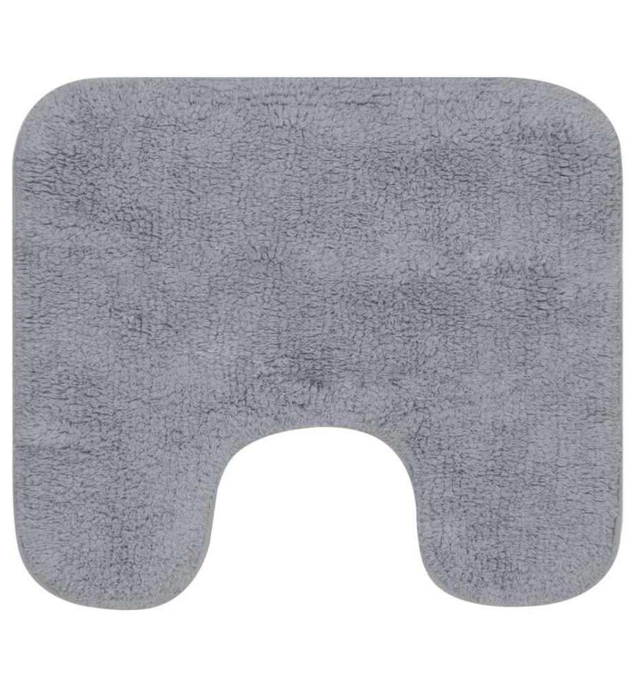 Badematten-Set 3-tlg. Stoff Grau