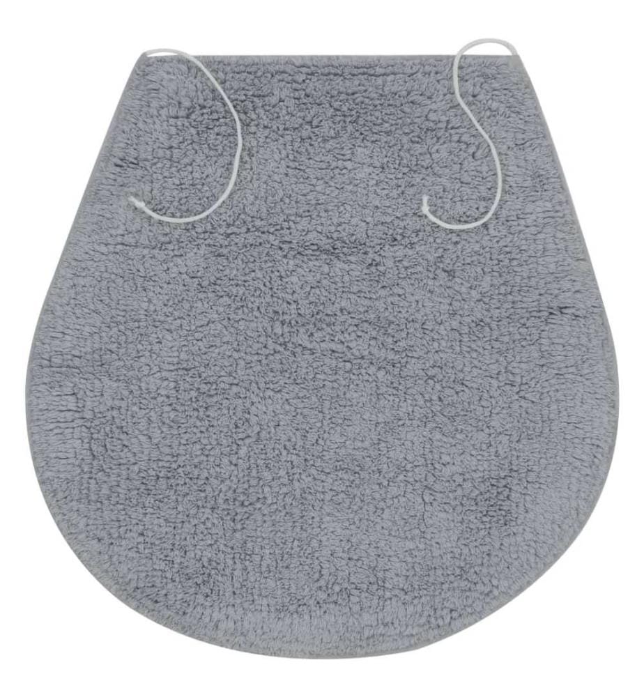 Badematten-Set 3-tlg. Stoff Grau