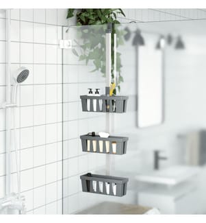 Duschregal zum Hängen 30x15x(67-105) cm Aluminium