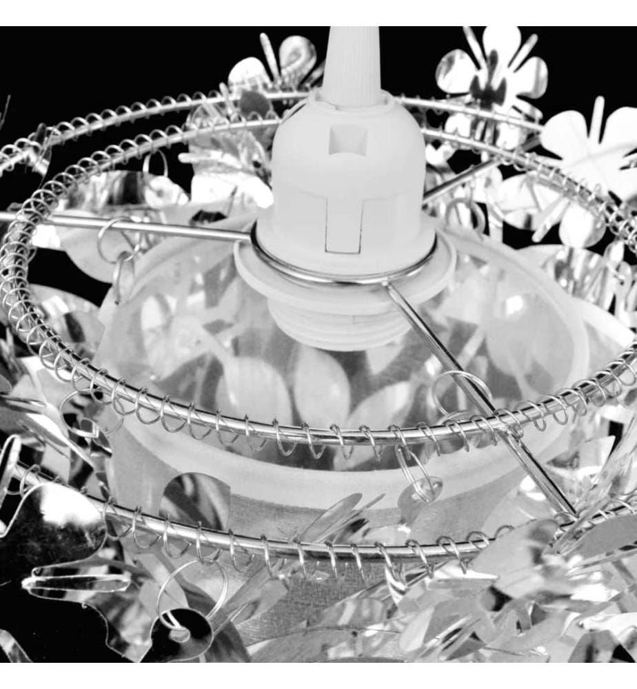 Blätter Pailletten Anhänger Kronlampe Silbern