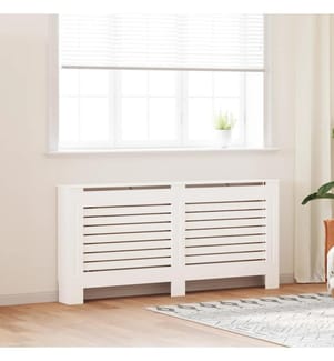 Cache-radiateur Blanc 172x19x81,5 cm MDF