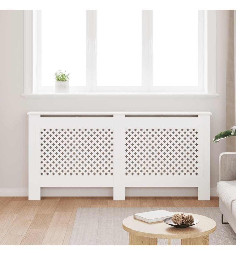 Cache-radiateur Blanc 172x19x81,5 cm MDF