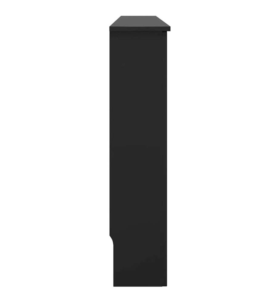 Cache-radiateur noir 112x19x81,5 cm MDF