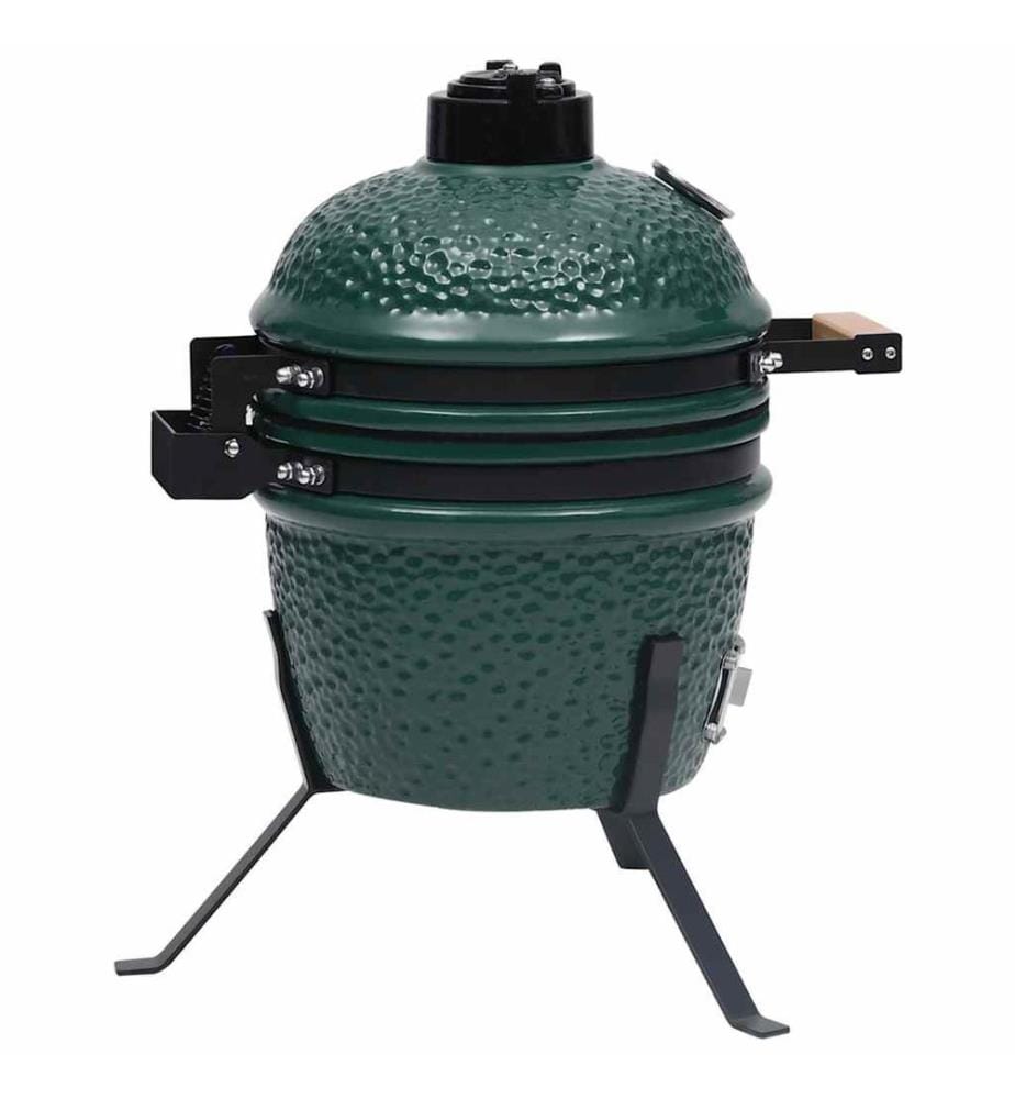 2-in-1 Kamado-Grill Smoker Keramik 56 cm Grün