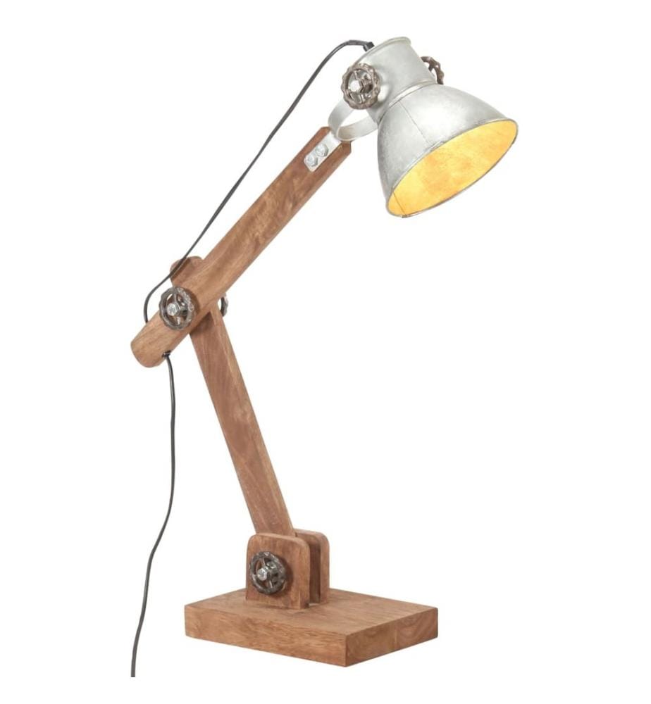 Schreibtischlampe Industriestil Silbern Rund 58x18x90 cm E27