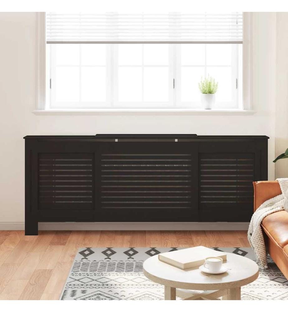 Cache-radiateur MDF Noir 205 cm