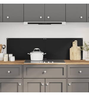 Dosserets de cuisine 2 pcs noir 70x50 cm verre trempé