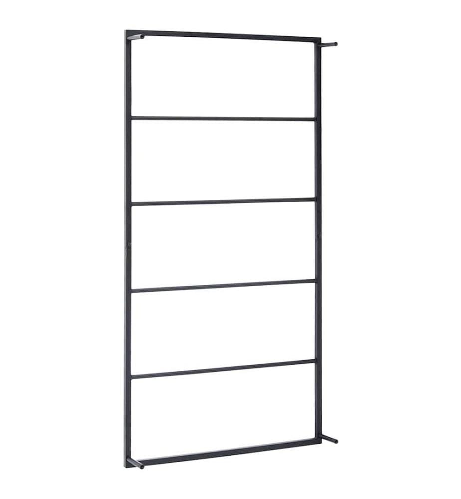 Porte-serviette Noir 60x10x116 cm Acier