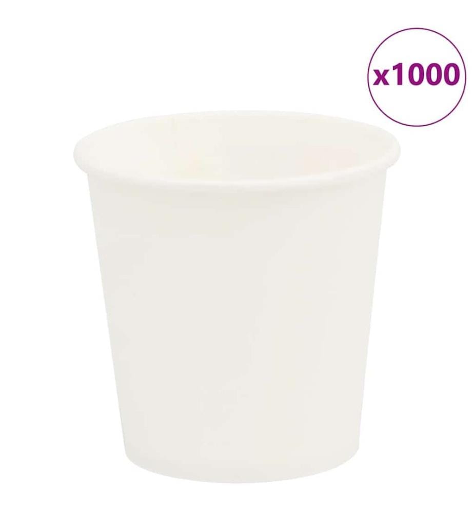 Pappbecher 1000 Stk. 4oz 100ml Weiss