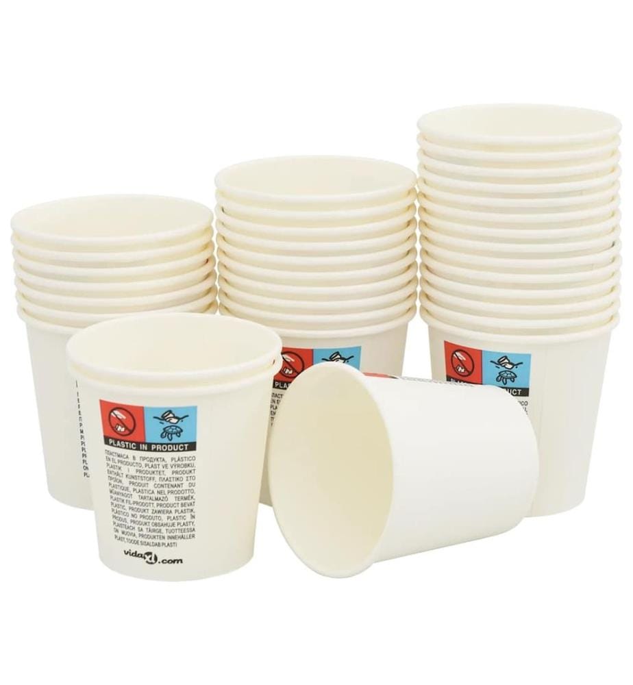 Pappbecher 1000 Stk. 4oz 100ml Weiss