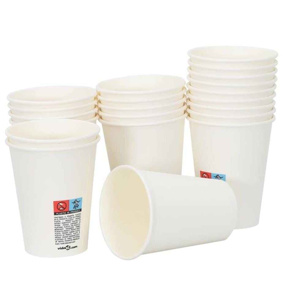 Pappbecher 1000 Stk. 12oz 300ml Weiss