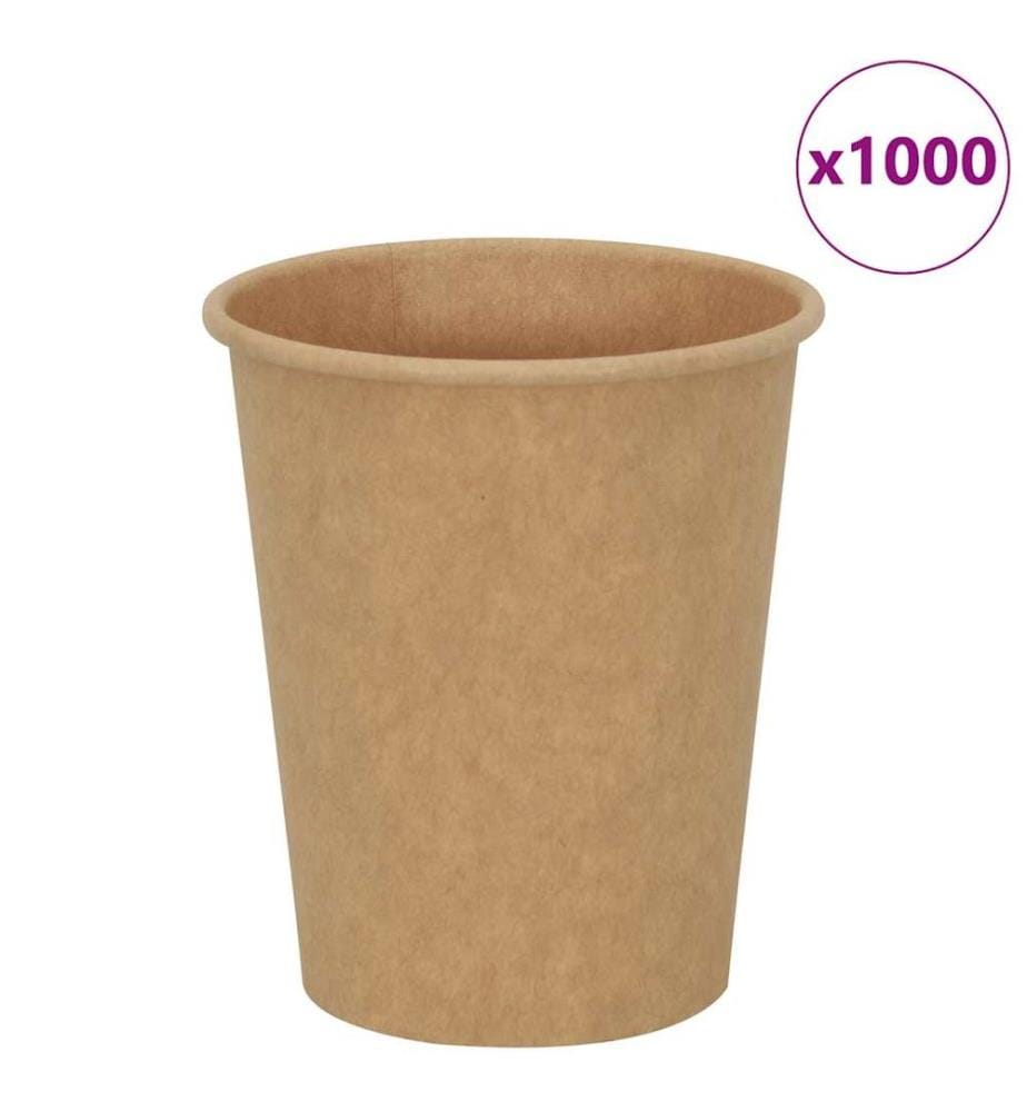 Pappbecher 1000 Stk. 8oz 200ml Braun