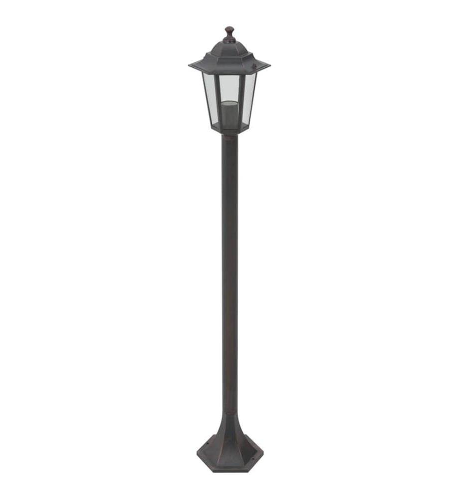 Garten-Pollerleuchte 6 Stk. E27 110 cm Aluminium Bronzefarben