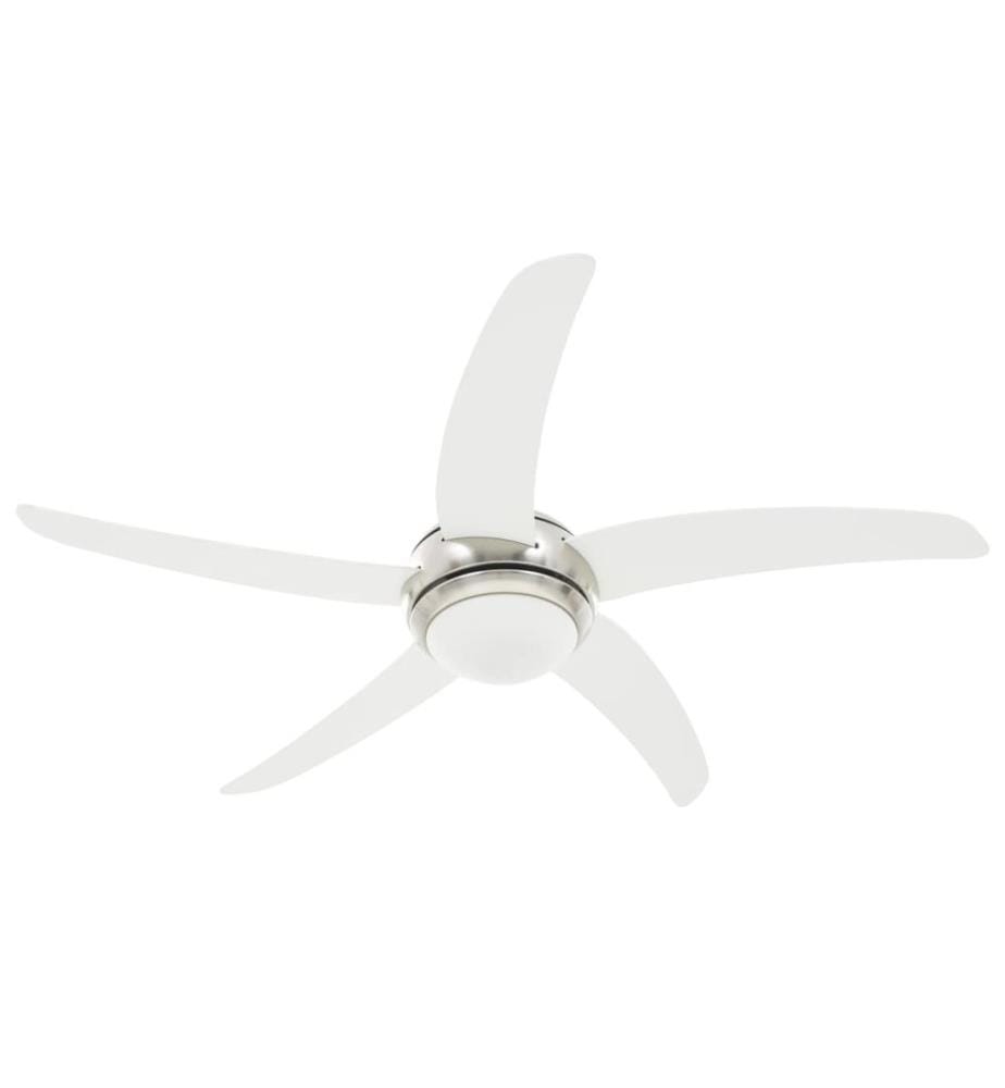 Dekorativer Deckenventilator mit Leuchtmittel 128 cm Weiss