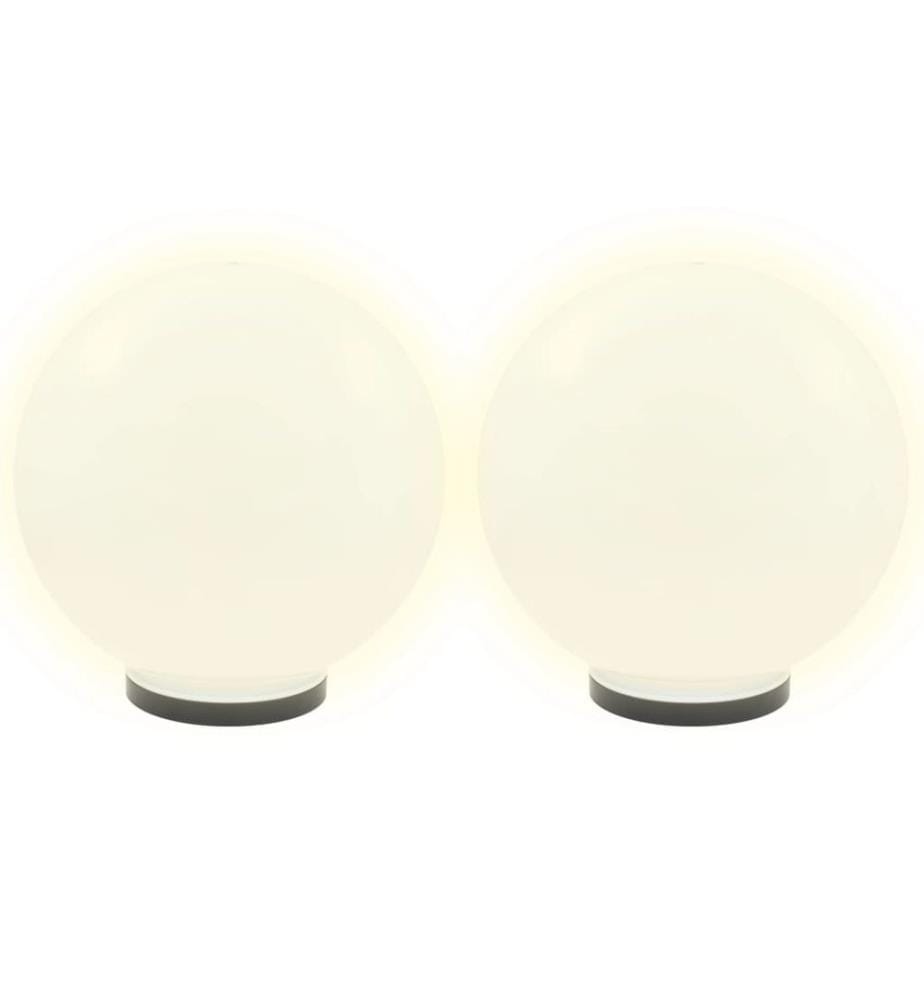 LED-Gartenleuchten 2 Stk. Kugelförmig 40 cm PMMA