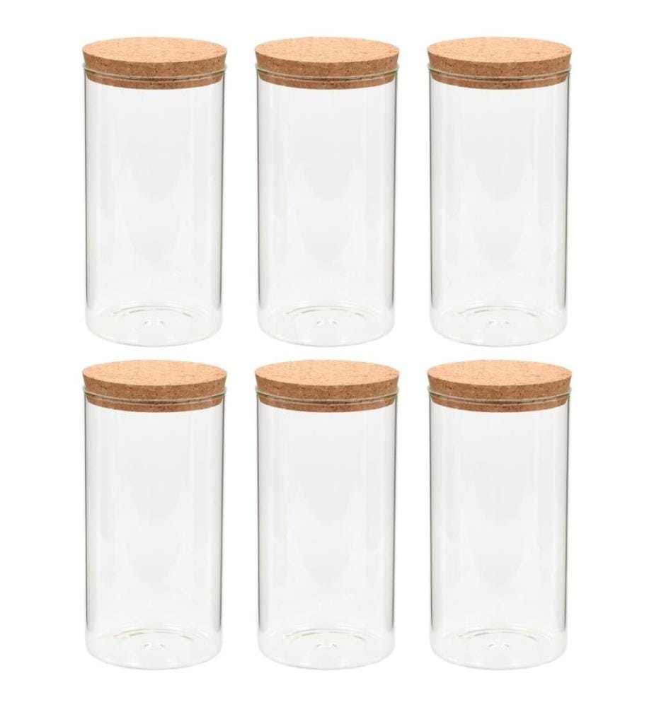 Vorratsgläser mit Korkdeckel 6 Stk. 1100 ml