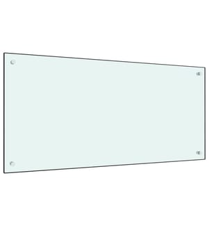 Küchenrückwand Weiss 100x50 cm Hartglas