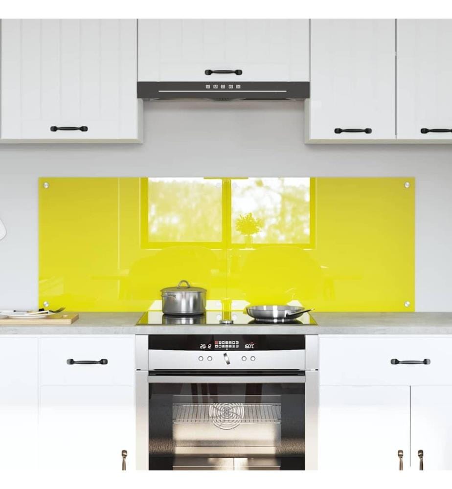 Küchenrückwand 2 pcs Gelb 70 x 50 cm Gehärtetes Glas