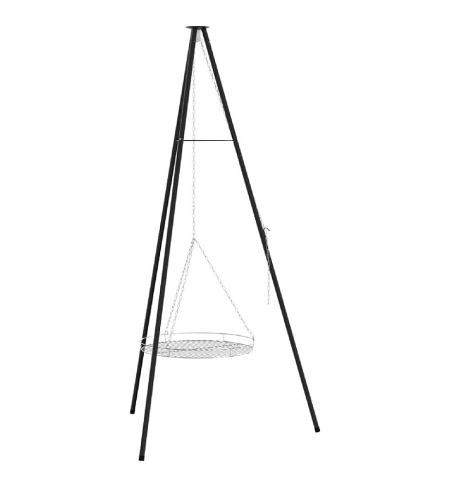 Lagerfeuer Stativ 2 pcs Schwarz Stahl