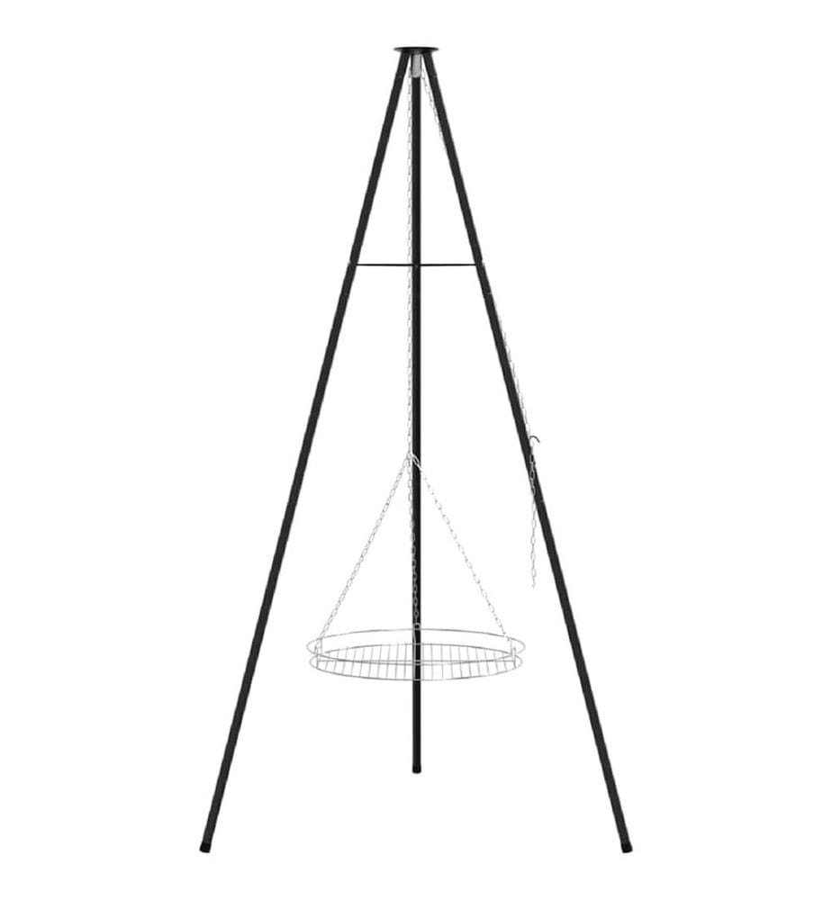 Lagerfeuer Stativ 2 pcs Schwarz Stahl
