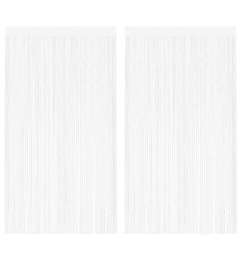 Fadenvorhang 2 Stk.100 x 250 cm Weiss