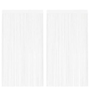 Fadenvorhänge 2 Stk. 140 x 250 cm Weiss
