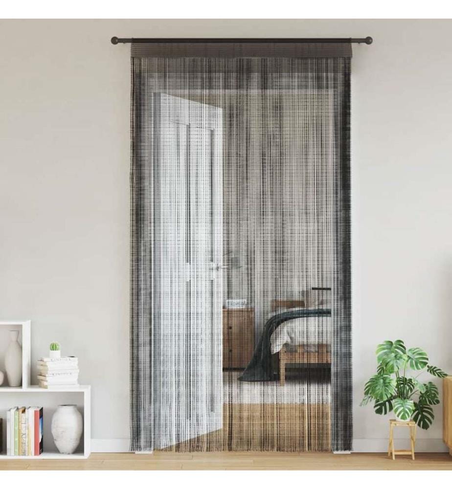 Fadenvorhänge 2 Stk. 100 x 250 cm Schwarz