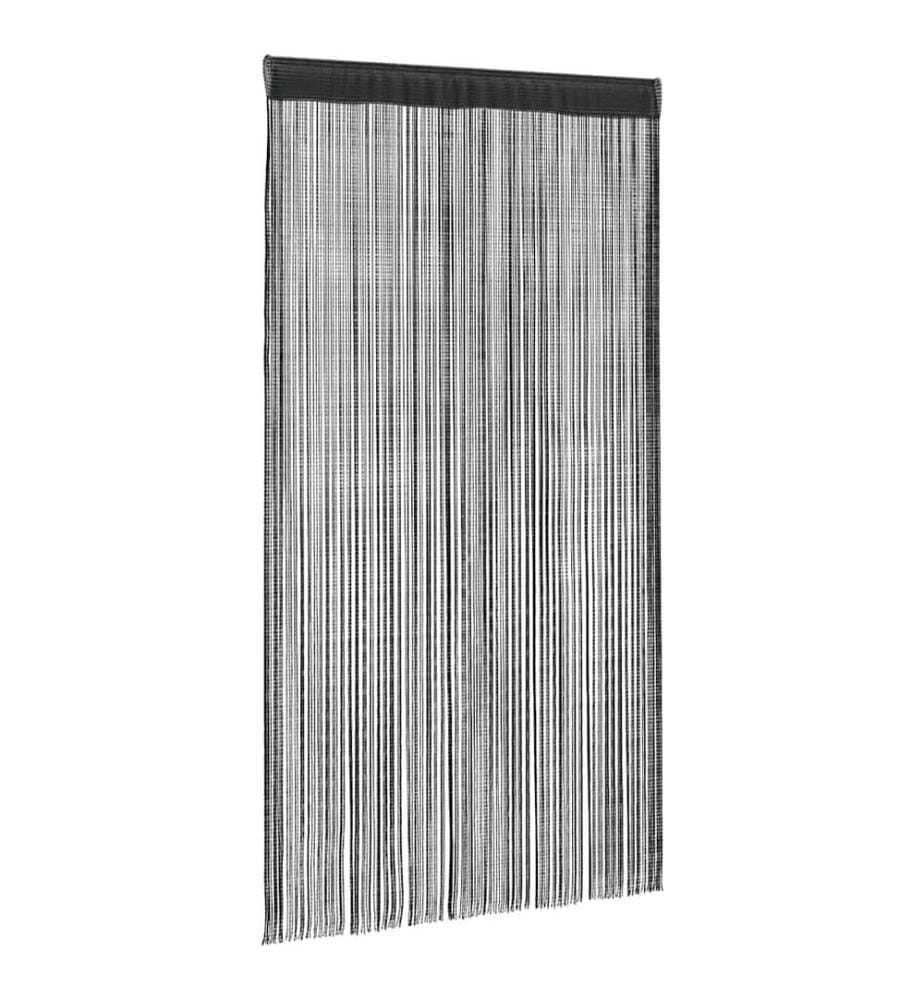 Fadenvorhänge 2 Stk. 100 x 250 cm Schwarz