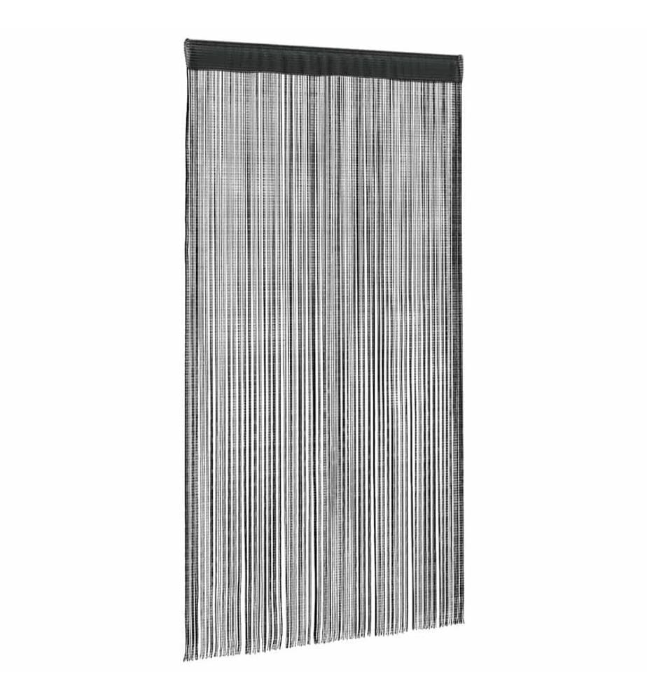Fadenvorhänge 2 Stk. 140 x 250 cm Schwarz