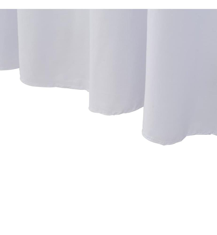 Nappes élastiques de table avec jupon 2 pcs 183x76x74cm Blanc