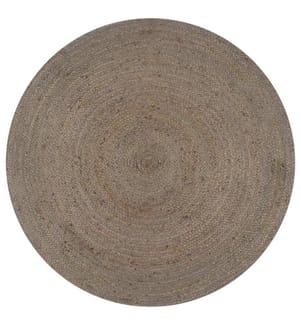Teppich Handgefertigt Jute Rund 150 cm Grau