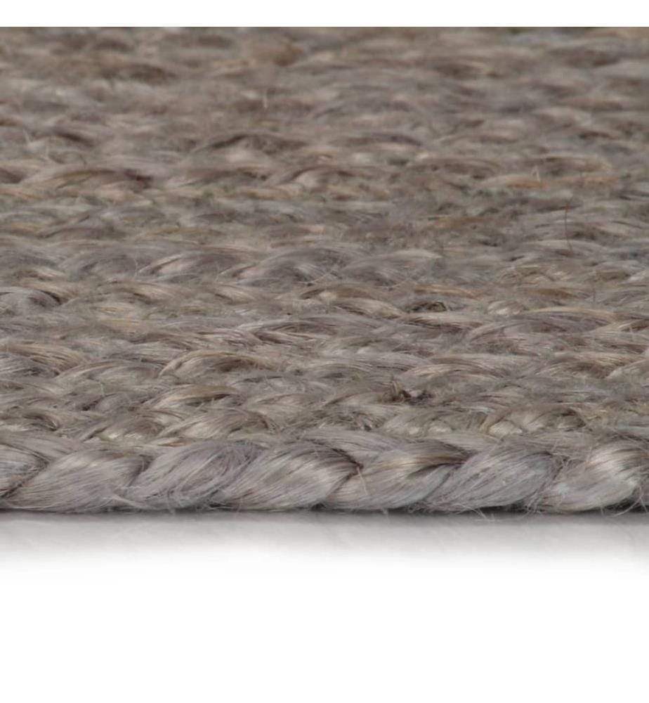 Teppich Handgefertigt Jute Rund 150 cm Grau