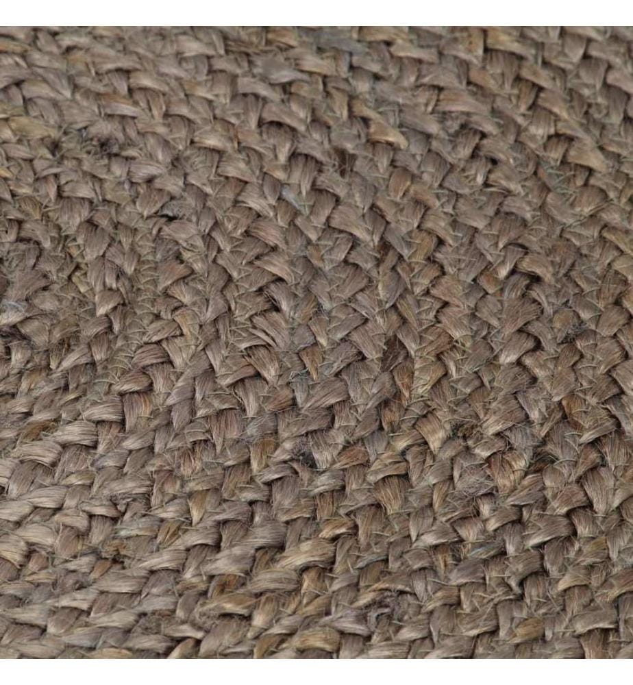 Teppich Handgefertigt Jute Rund 150 cm Grau