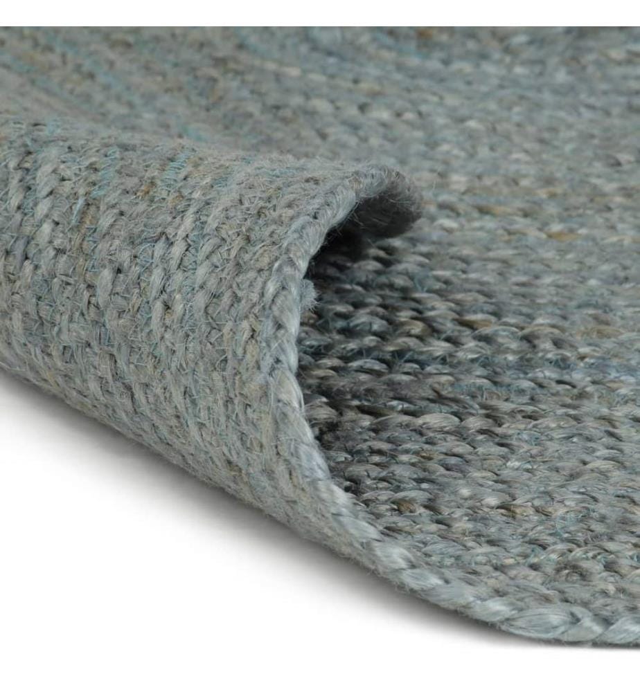 Teppich Handgefertigt Jute Rund 150 cm Olivgrün