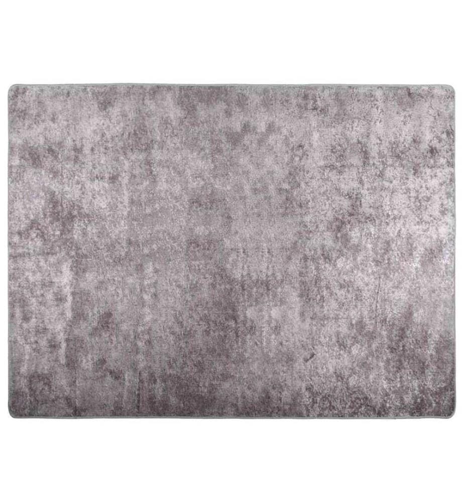 Teppich Waschbar Grau 400x300 cm Rutschfest