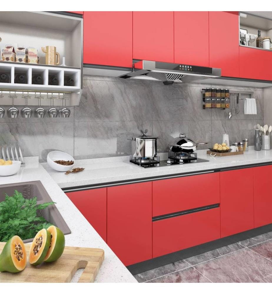 Selbstklebende Möbelfolie Rot 500 x 90 cm PVC