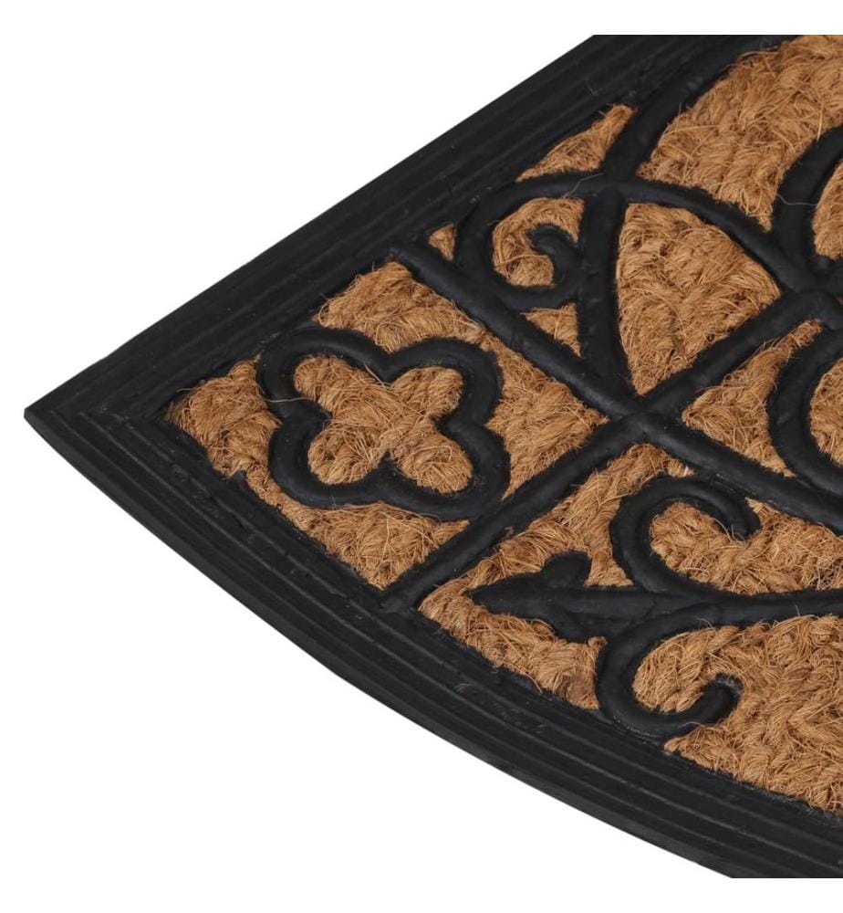 Fussmatte Halbrund 45x75 cm Gummi und Kokosfaser