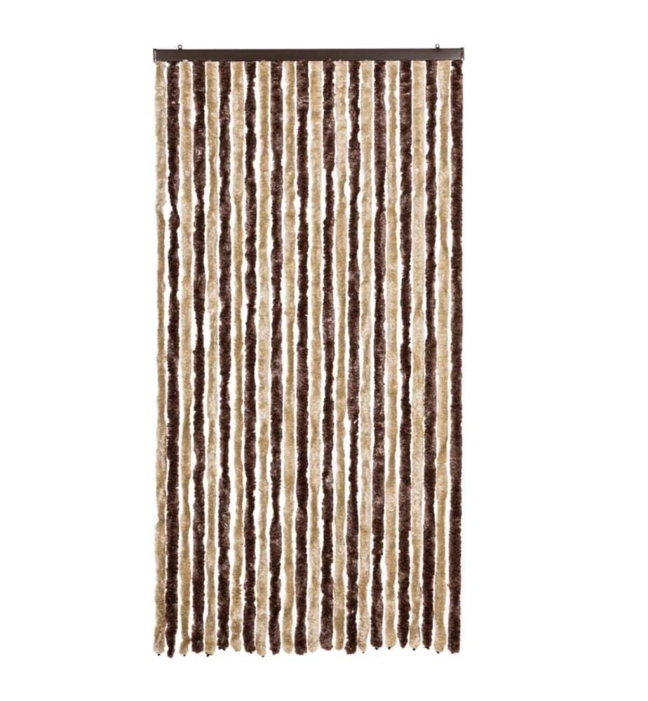Insektenschutz-Vorhang Beige und Hellbraun 100x220 cm Chenille