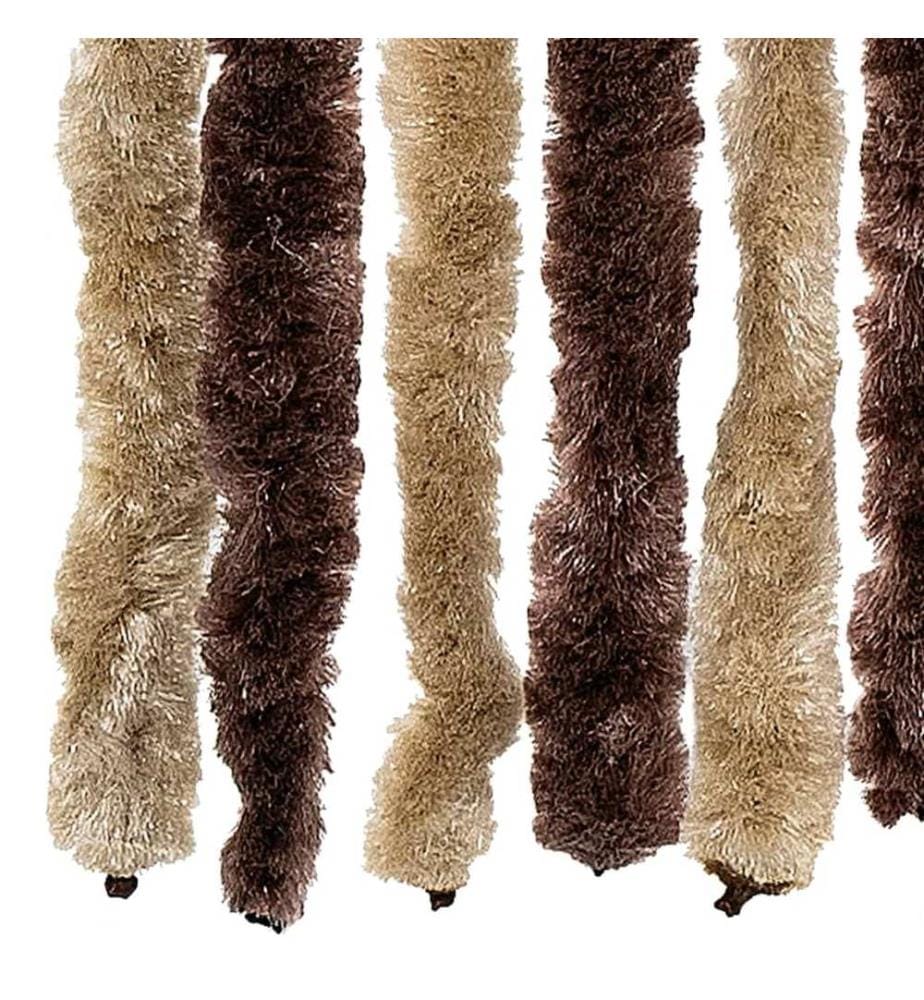 Insektenschutz-Vorhang Beige und Hellbraun 100x220 cm Chenille