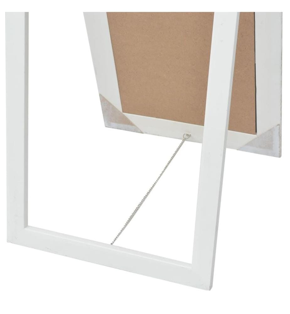 Miroir sur pied Style baroque 160x40 cm Blanc