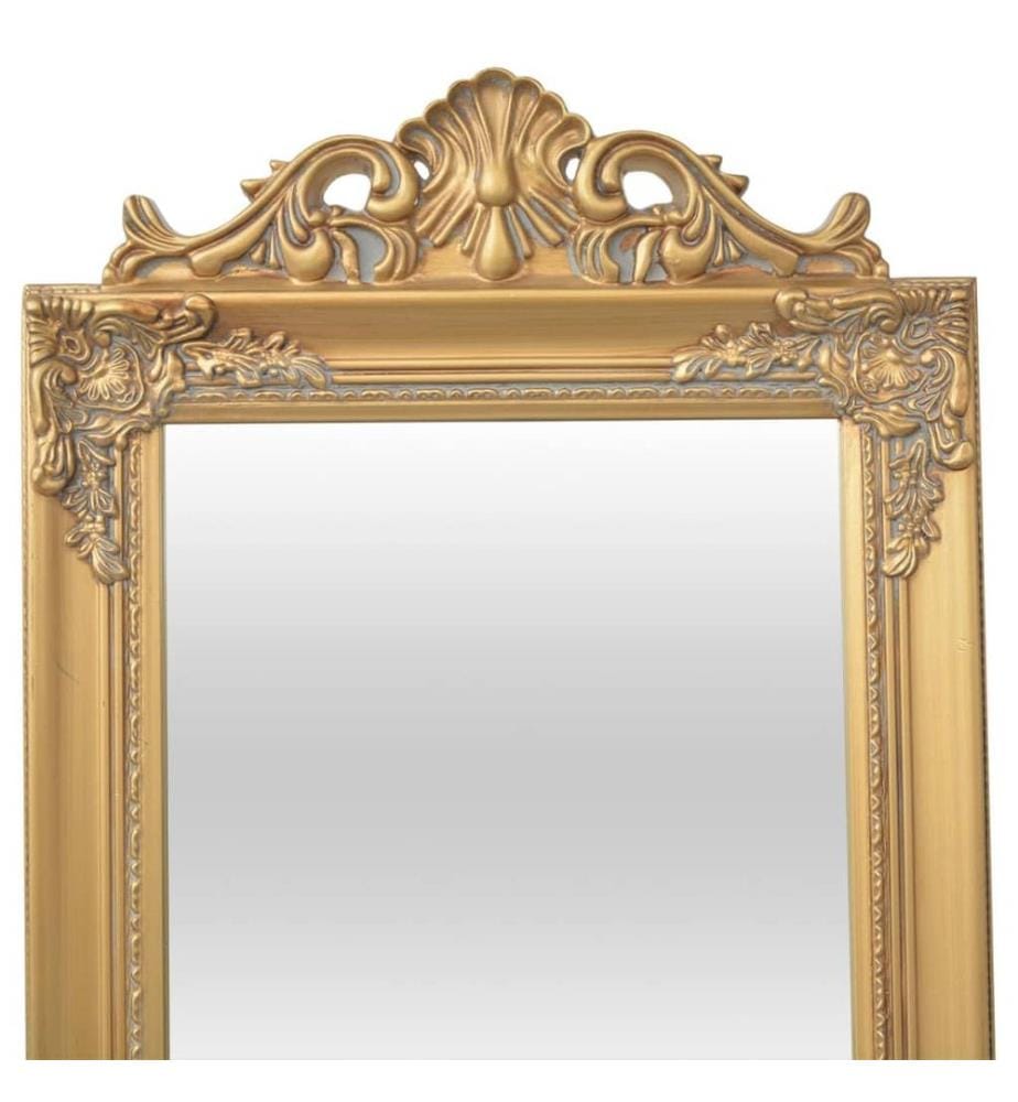 Miroir sur pied Style baroque 160x40 cm Doré