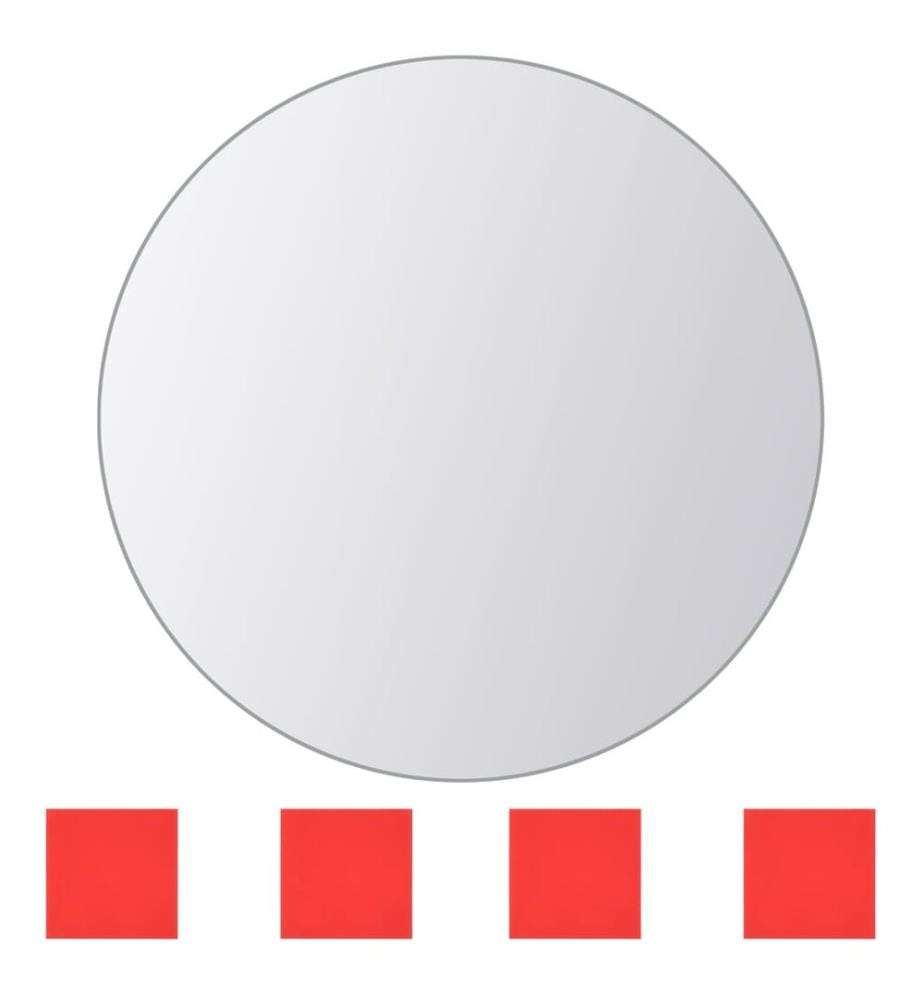 8-tlg. Spiegelfliesen-Set Rund Glas
