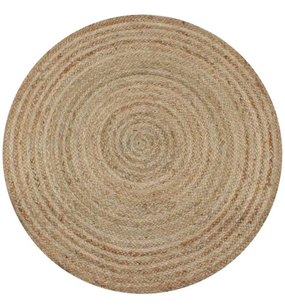 Teppich Jute Geflochten 150 cm Rund