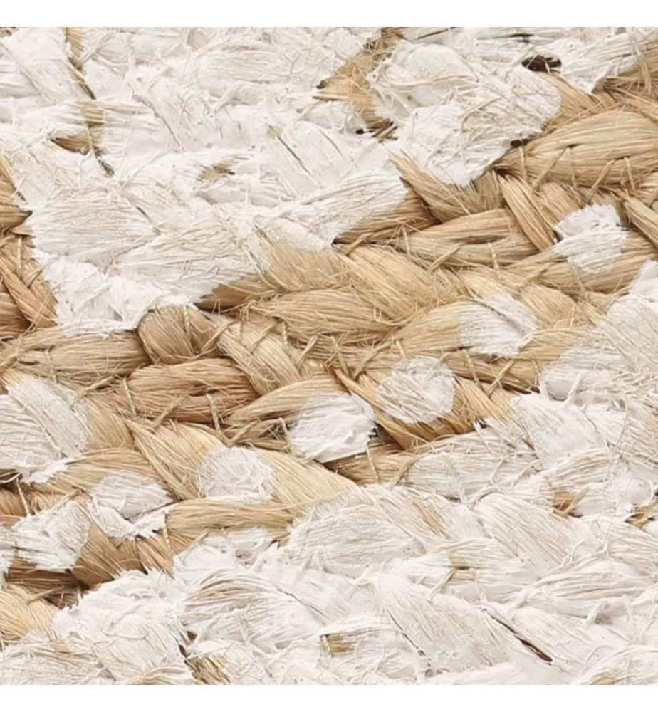 Teppich Jute Geflochten Bedruckt 150 cm Rund