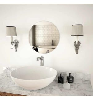 Wandspiegel 40 cm Rund Glas
