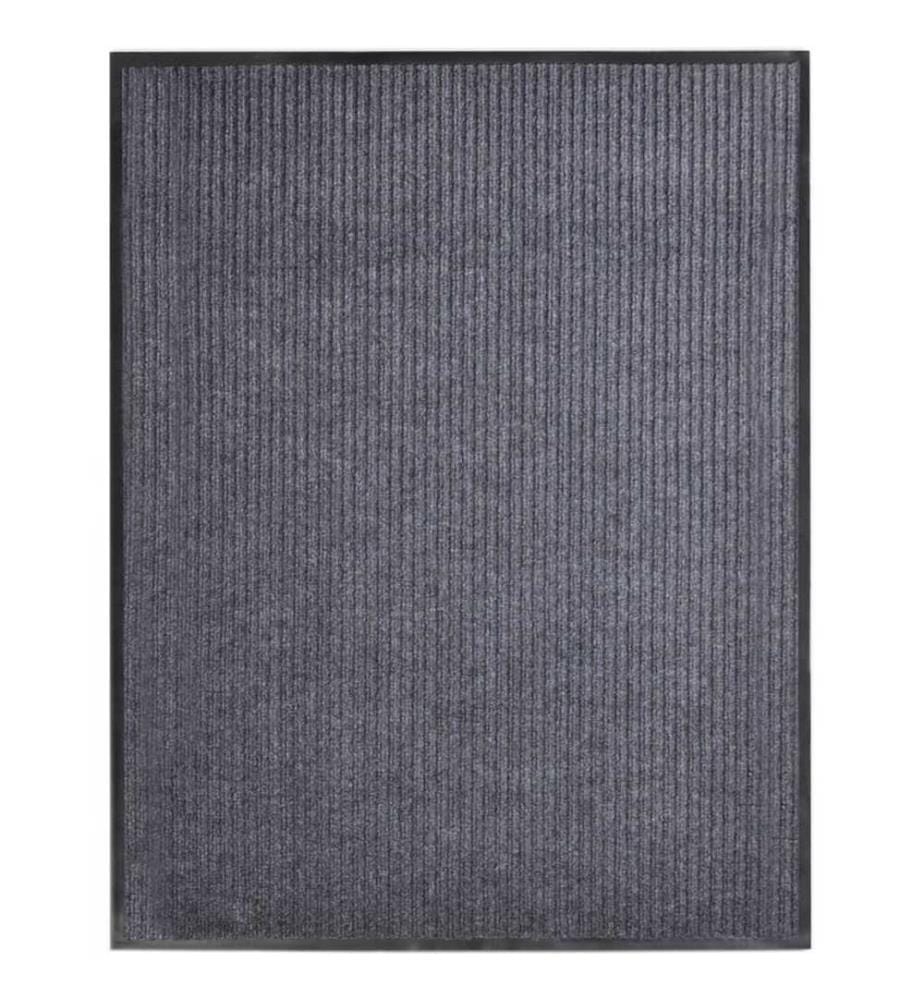 Tapis d'entrée gris 117x220 cm PVC