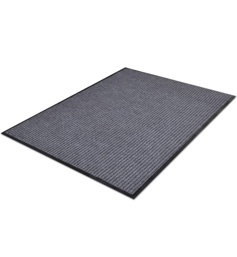 Tapis d'entrée gris 117x220 cm PVC